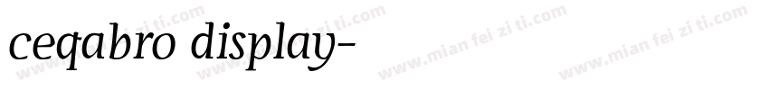 ceqabro display字体转换